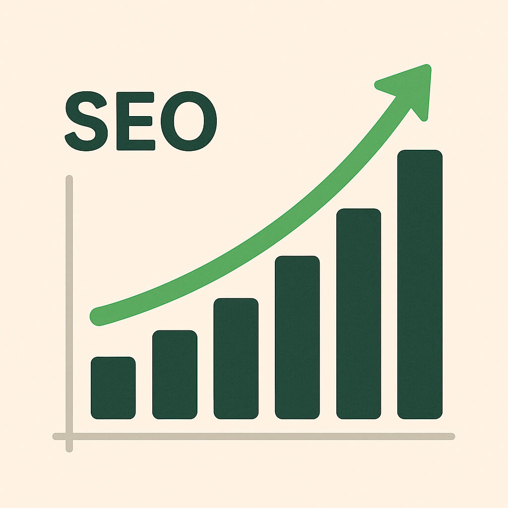 Opadgående SEO-kurve